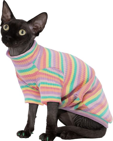 Amazon Pumyporeity Sphynx Cat Clothes Soft Hairless Cats Shirt