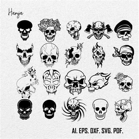 Skull Svg Bundle Skull Png Files Sugar Skulls Svg Skull Clipart Skeleton Svg Western Svg