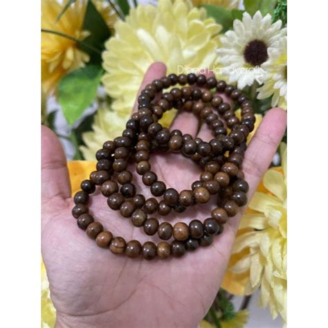 KAYU Original KALIMANTAN Agarwood Bracelet 6mm RAMIN Wood Bracelet