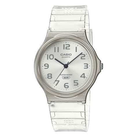 Casio Pop Series Classic Analog Transparent Resin Band Watch MQ24S 7B