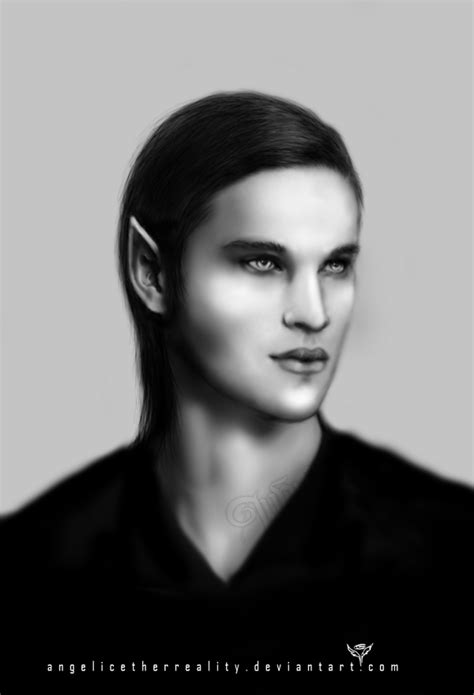 Realistic Drawing -Vampire Portrait '1 BW by angelicetherreality on DeviantArt