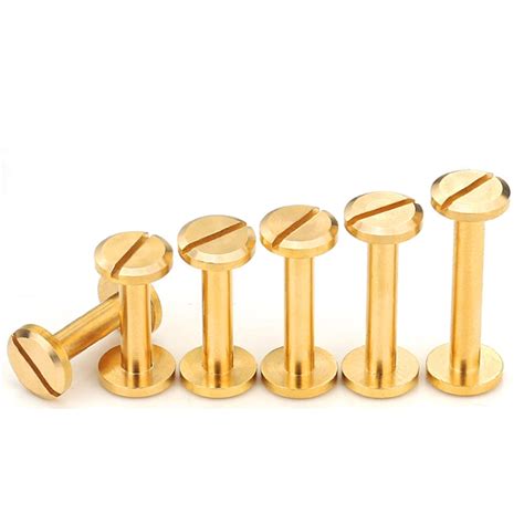 10pcs Brass Internal Thread Flat Lock Rivet Set Combination M3x4x6mm