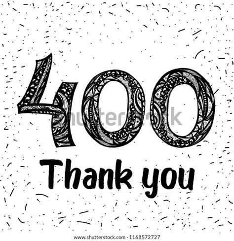 Thank You Followers Numbers Congratulating Stock Vector Royalty