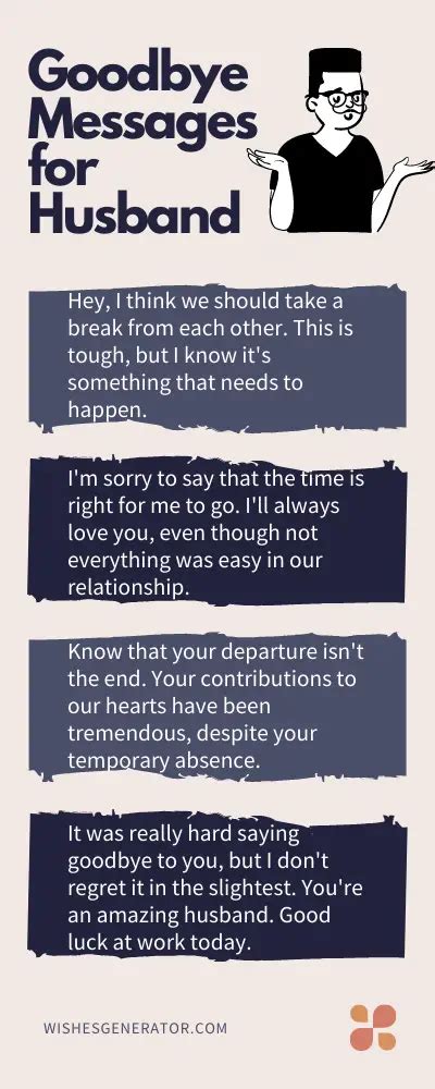 42 Goodbye Messages For Husband