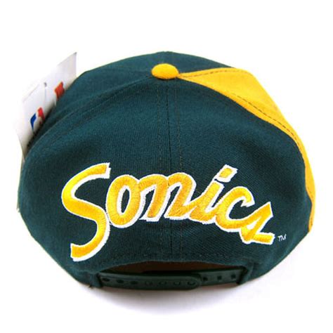 Vintage Seattle Sonics Snapback Hat NWT 90's New With Tags NWT NBA ...