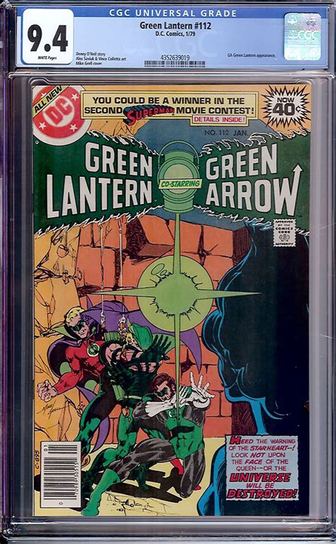 Green Lantern Cgc W Auction Pedigree Comics