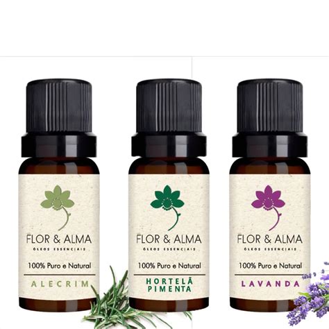 Kit Mais Pedido Leos Essenciais Alecrim Lavanda E Hortel Pimenta