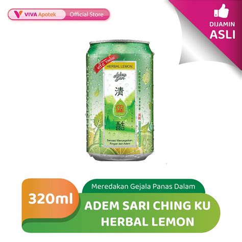 Jual Adem Sari Ching Ku Herbal Lemon 320Ml Shopee Indonesia