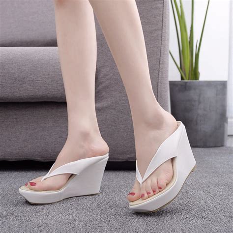 Buy New Sandals With Large Wedge Flip Flops Muffin And Platform