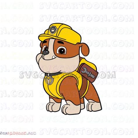 Rubble Paw Patrol Svg Dxf Eps Pdf Png