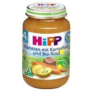 Hipp Karotten Mit Kartoffeln Und Bio Rind 190g