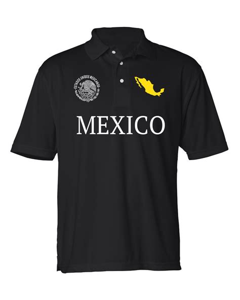 Buzzbum Mexico Black Polo T Shirt 100 Cotton Mens Hombres Etsy