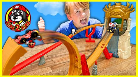 Super Mario Bros Movie Hot Wheels Track Set Jungle Kingdom Raceway NEW