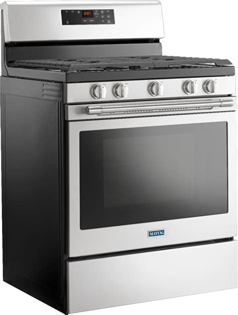 Best Buy Maytag 50 Cu Ft Self Cleaning Freestanding Fingerprint Resistant Gas Range