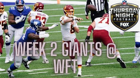 Nfl Week 2 Thursday Night Football Preview Giants Wft 2021 2022