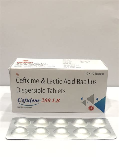 Cefujem 200 LB Cefixime Lactic Acid Bacillus Tablet Packaging Type