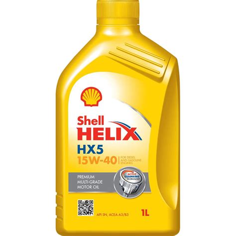 Óleo De Motor 15w40 Shell Helix Hx5 API SN A3 B3 1lt em 6x s juros