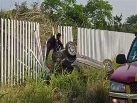 Marino En Veracruz Sufre Accidente En Autom Vil Termina Volcado