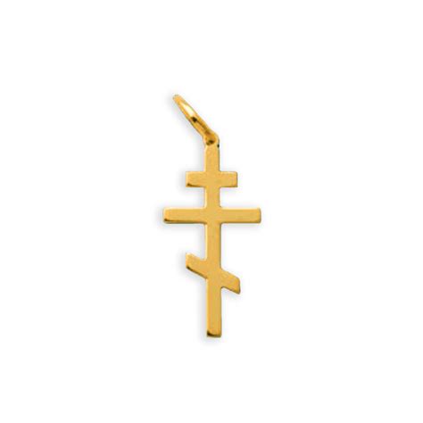 008253 St. Andrew Cross, 14k yellow gold, small - Ancient Faith Store