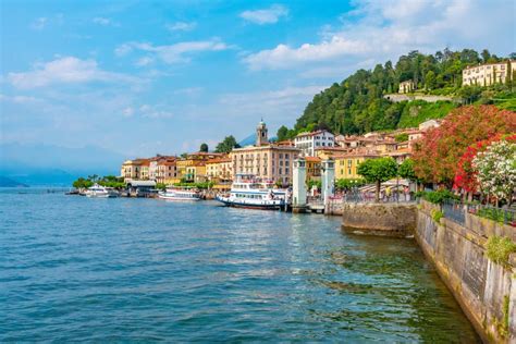 BELLAGIO, ITALY, JULY 18, 2019: Lakeside View of Italian Town Bellagio ...