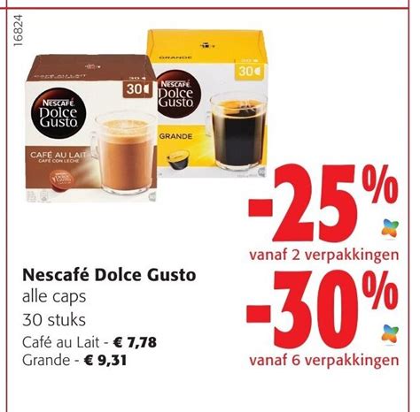 Nescafe Dolce Gusto Cafe Au Lait 30 Stuks Promotie Bij Colruyt