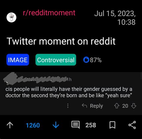 Redditor Doesnt Understand The Difference Between Sex And Gender R