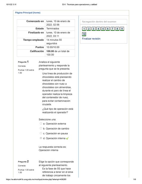 EA1 Técnicas para operaciones y calidad Página Principal home