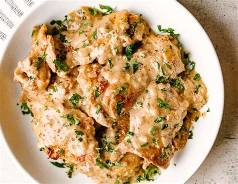 Escalopes De Poulet La Sauce Moutarde