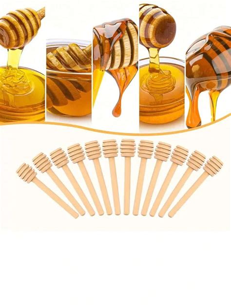 Honey Dipper Sticks Wooden Honey Dipper 3 Inch Mini Honeycomb Stick