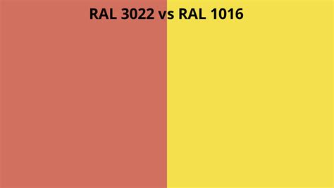 Ral 3022 Vs 1016 Ral Colour Chart Uk