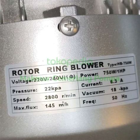 Jual Ring Blower Hp Vortex Rotor Aerator Tambak Ipal Watt Hb