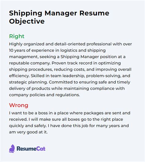 Top 16 Shipping Manager Resume Objective Examples