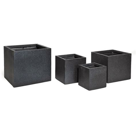 M Collections Cube Clayfibre Pot Granito Extra Large Mitre