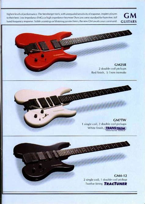 STEINBERGER - Vintage Guitar Catalog - Original Catalog - Ned ...