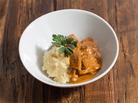 Beef Stroganoff With Celery Root Mash — Sweet • Sour • Savory