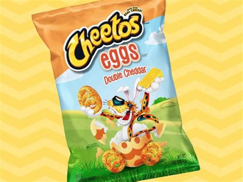 Cheetos Double Cheddar Egg Puffs Are Here In Time For Easter Oreo Cookie Flavors Cheddar Eggs