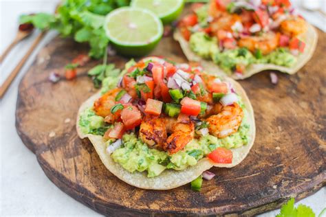 Grilled Shrimp Tostadas with Guacamole & Pico de Gallo - Zen & Spice