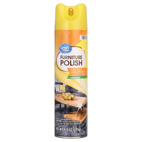 Great Value Furniture Polish Spray Lemon Scent 9 7oz Walmart