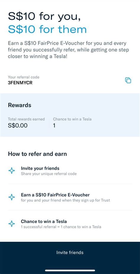 Trust Bank Referral Code 3FENMYCR 35 Fairprice Voucher Tickets