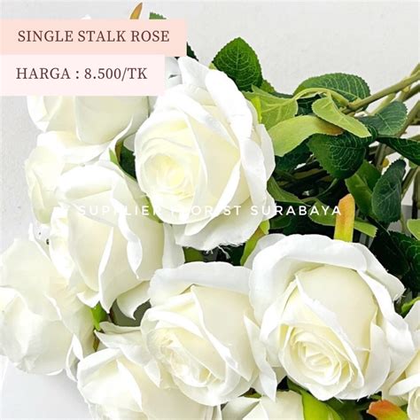 Jual Tangkai Bunga Mawar Ombre Sembur Single Stalk Rose Artificial