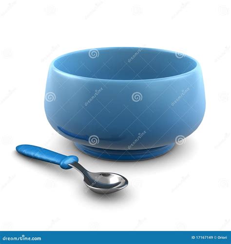 Blue bowl stock illustration. Illustration of baby, color - 17167149