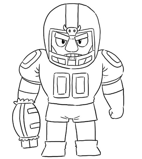 Coloring page Brawl Stars Skins : Touchdown Bull 12