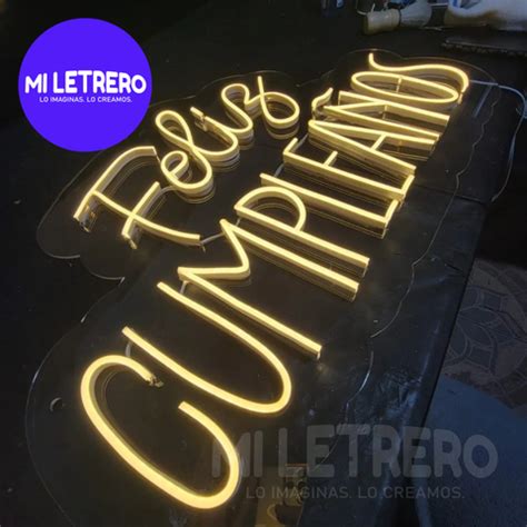 Letrero Luminoso Led Feliz Cumplea Os Neon Para Eventos