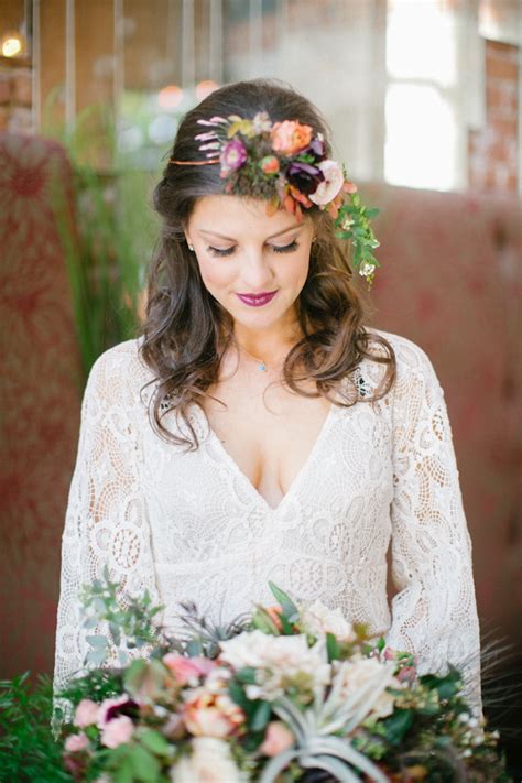 Boho Chic Wedding Inspiration Photo Shoot Junebug Weddings