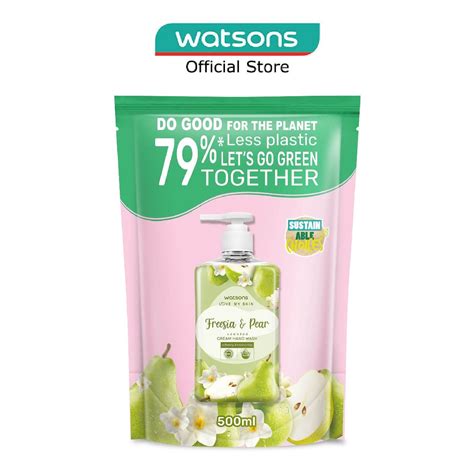 Watsons Freesia And Pear Scented Cream Hand Wash Refill Pack Softening