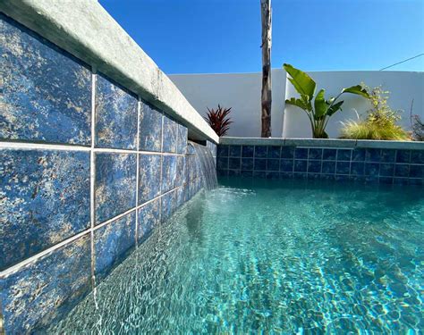 Tahoe Blue 6 X 6 Porcelain Waterline Pool Tile Aquatiles