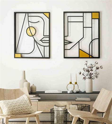 Buy Black Mdf Wall Art Set Of 2 At 33 OFF By Craftter Pepperfry