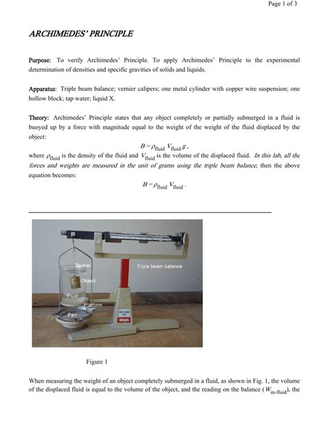 Archimedes principle - volsimple