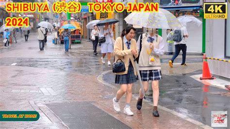 4k hdr japan travel 2024 l Rainy day Walk in Shibuya 渋谷 Tokyo