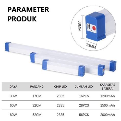 Jual Special LAMPU EMERGENCY LED LAMPU NEON LED PANJANG T7 USB BOLAM